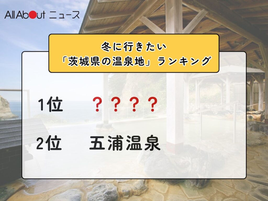 冬に行きたい「茨城県の温泉地」ランキング！ 2位「五浦温泉」を抑えた1位は？【2026年調査】 - All About ニュース