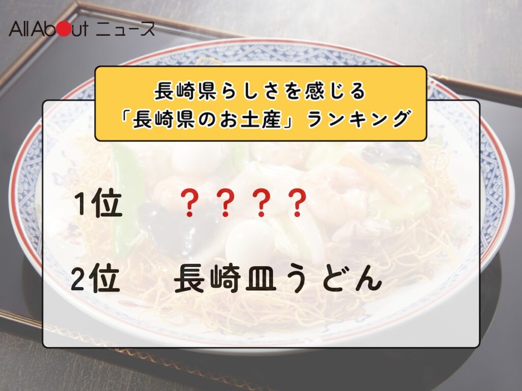 長崎県らしさを感じる「長崎県のお土産」ランキング！ 2位「長崎皿うどん」を抑えた1位は？【2026年調査】 - All About ニュース