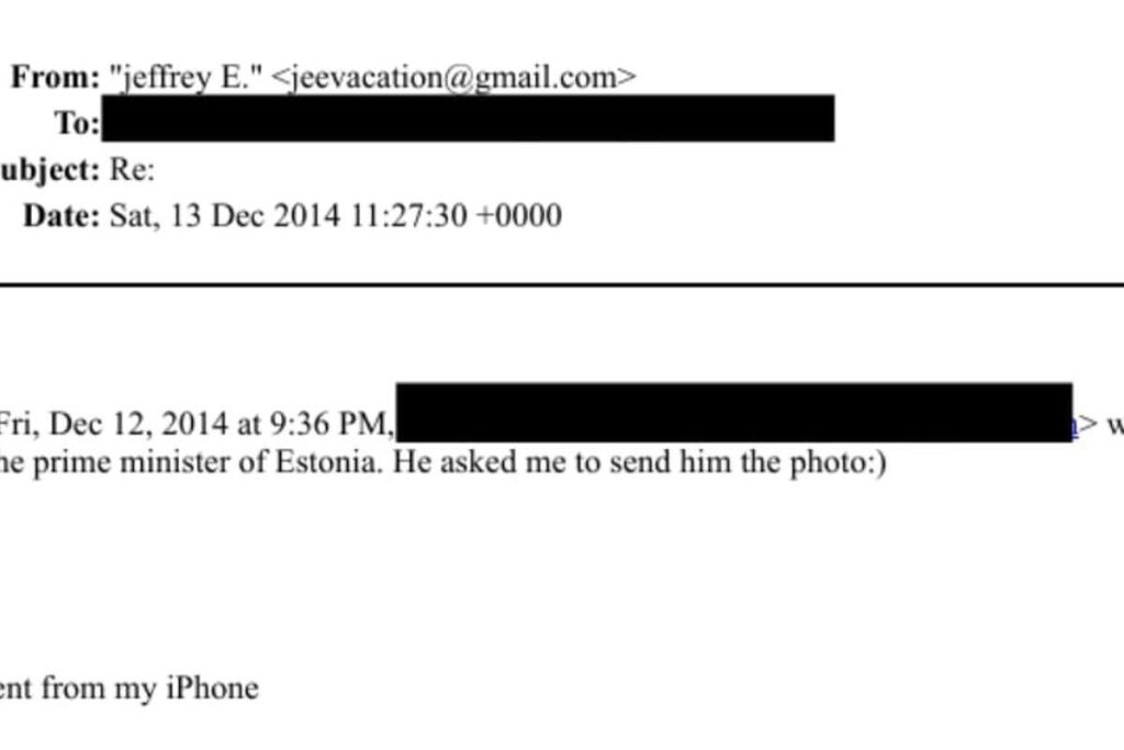 性犯罪者ジェフリー・エプスタインのファイルにもエストニア首相への言及がある（2014年）。服装：自分のことかどうかは分かりません