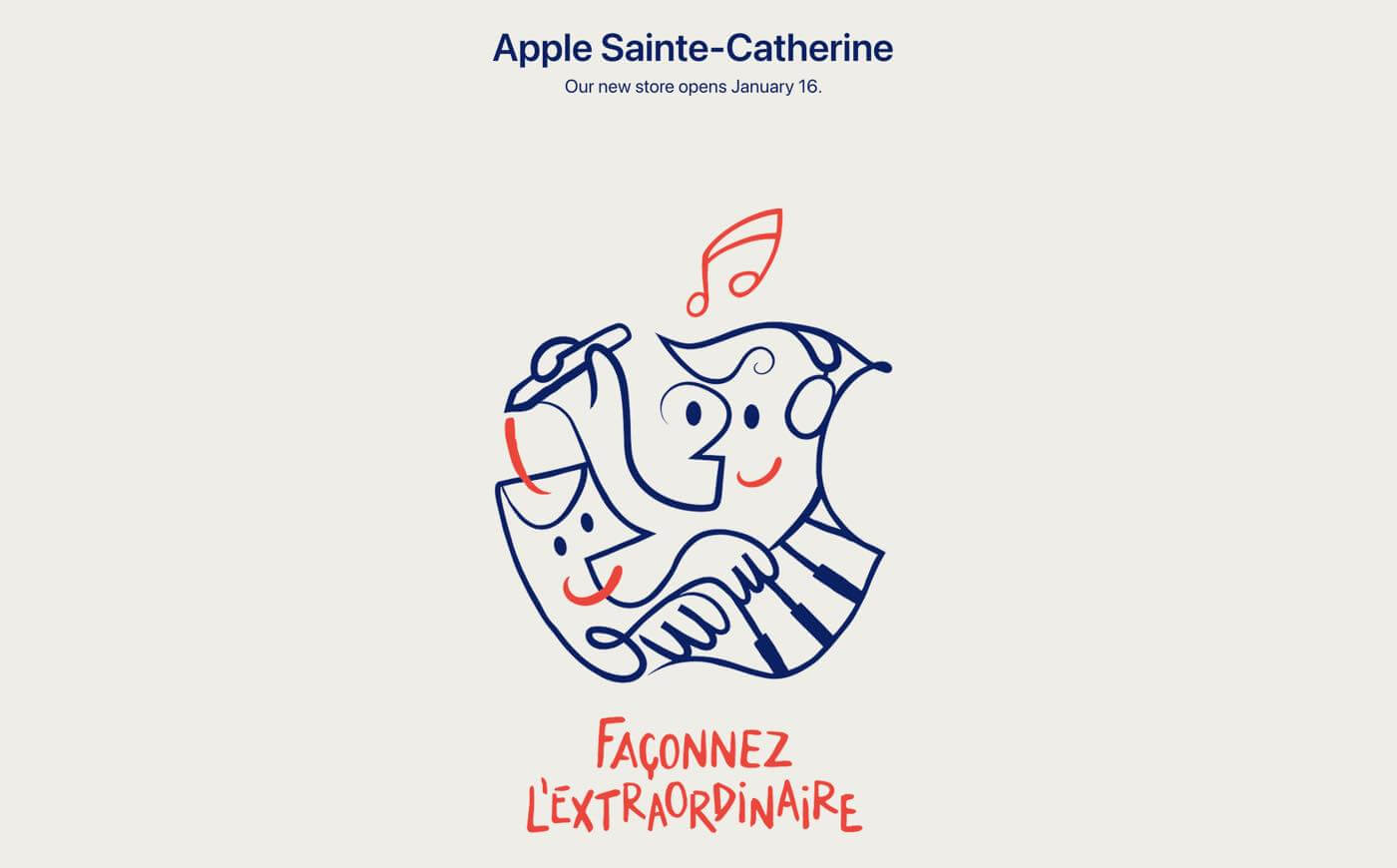 Apple、1月16日にカナダに新しい直営店｢Apple Sainte-Catherine｣をオープンへ｜アーティストがデザインした限定壁紙も配布中