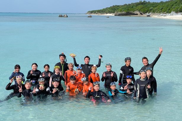 岩手の小中生体験学習 多良間、追い込み漁も
