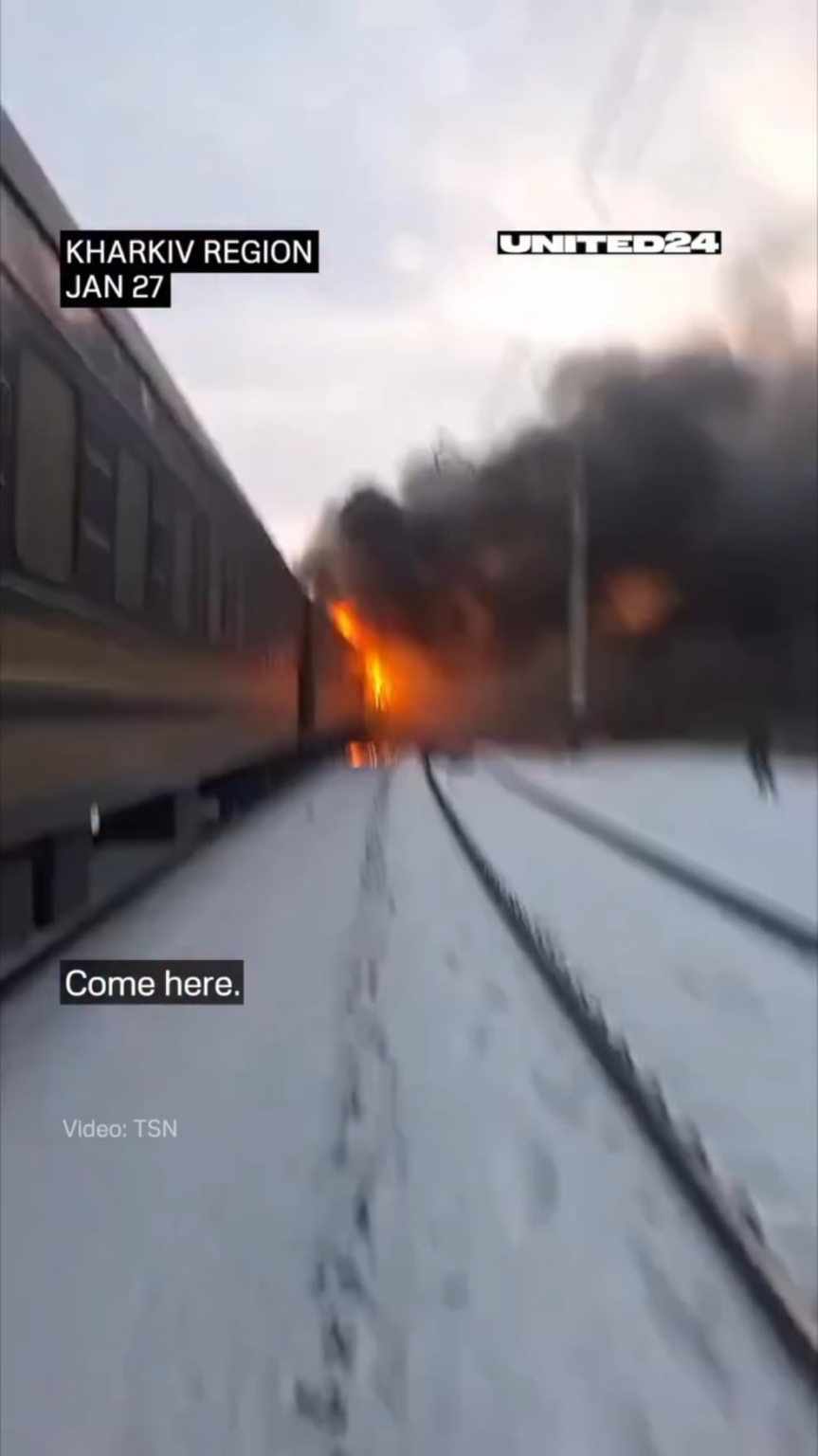 ロシアはウクライナのハリコフ州で民間旅客列車を衝突させ、５人が死亡した。乗客は291人だった。