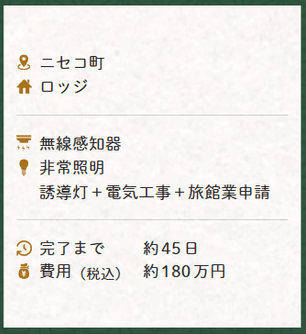 消防設備工事の事例2：ニセコ町
