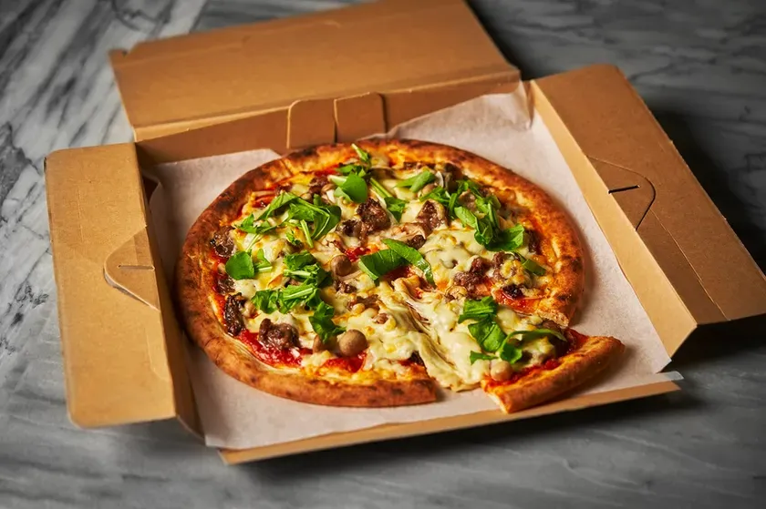 テイクアウトのピッツァ