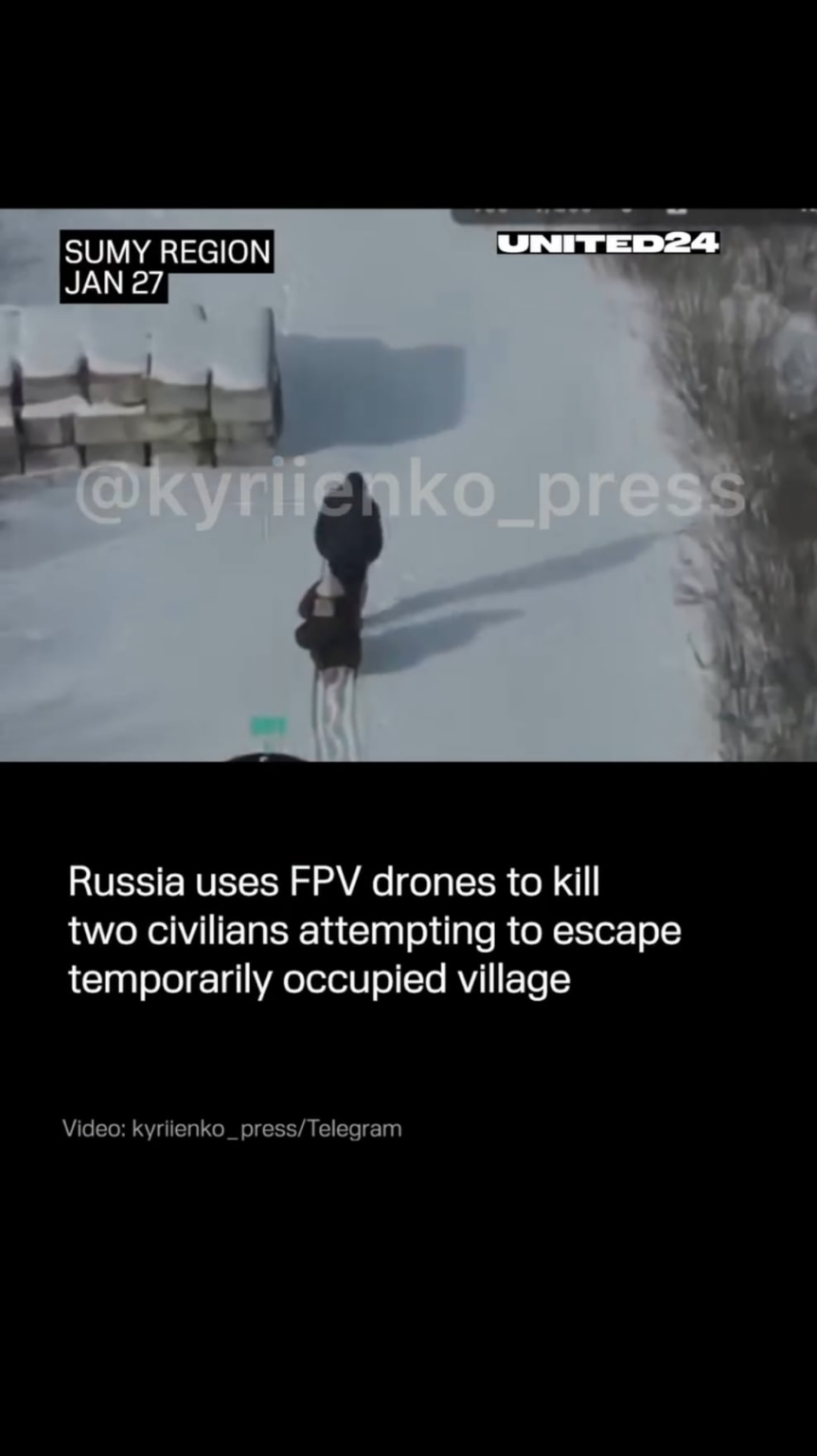 ロシア軍、ウクライナ北東部スームィ地方の国境村から避難しようとした民間人カップルを殺害