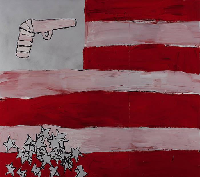 Ghost Fallen (2017) - 高く評価されているアイルランドの抽象画家ショーン・スカリーによる絵画。スカリーのアメリカへの別れを表現したゴーストシリーズの一部として制作されました。