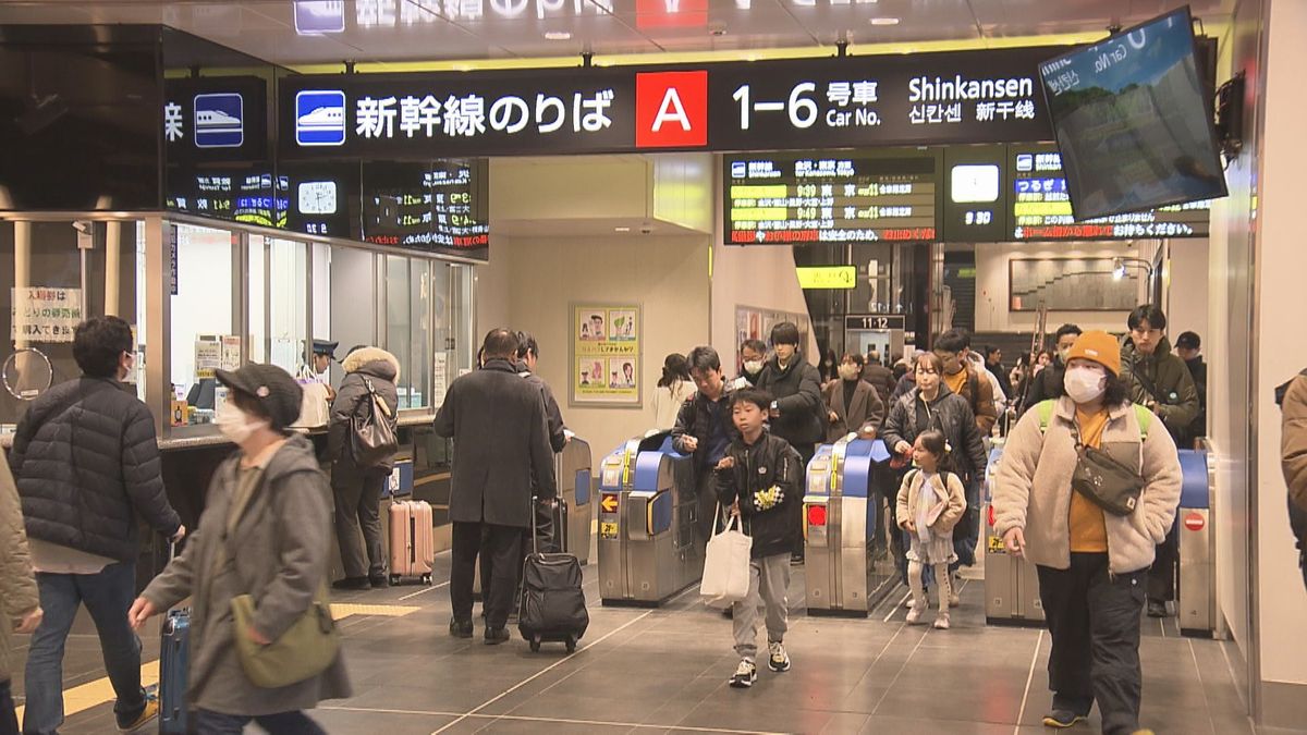 金沢開業以降で最多を記録　北陸新幹線、年末年始の利用者数　去年のお盆期間を抜く　運行本数の増加などで押し上げ　JR西日本金沢支社