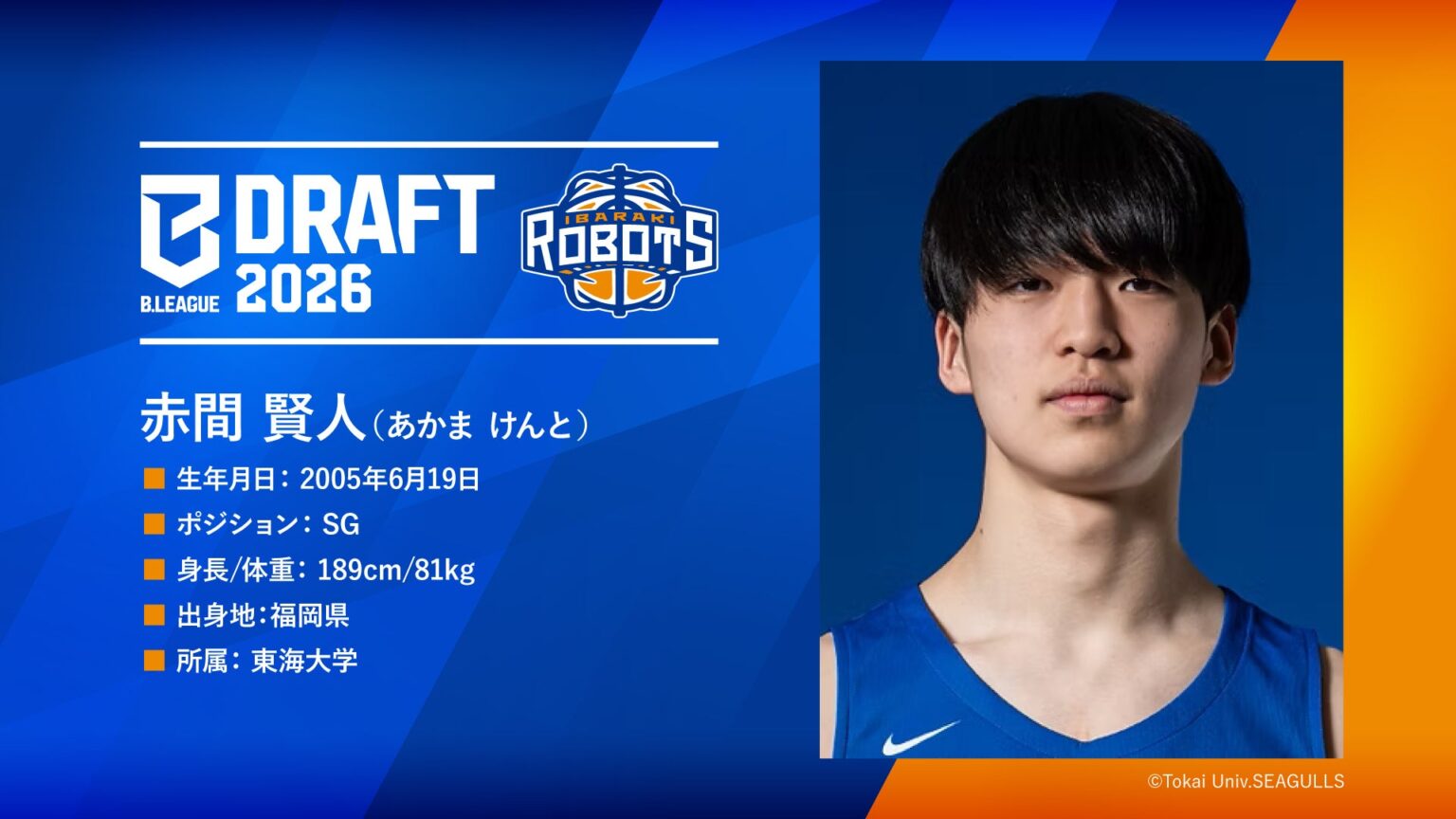 B.LEAGUE DRAFT 2026 茨城ロボッツ 指名選手 B.LEAGUE DRAFT 2026 茨城ロボッツ 指名選手