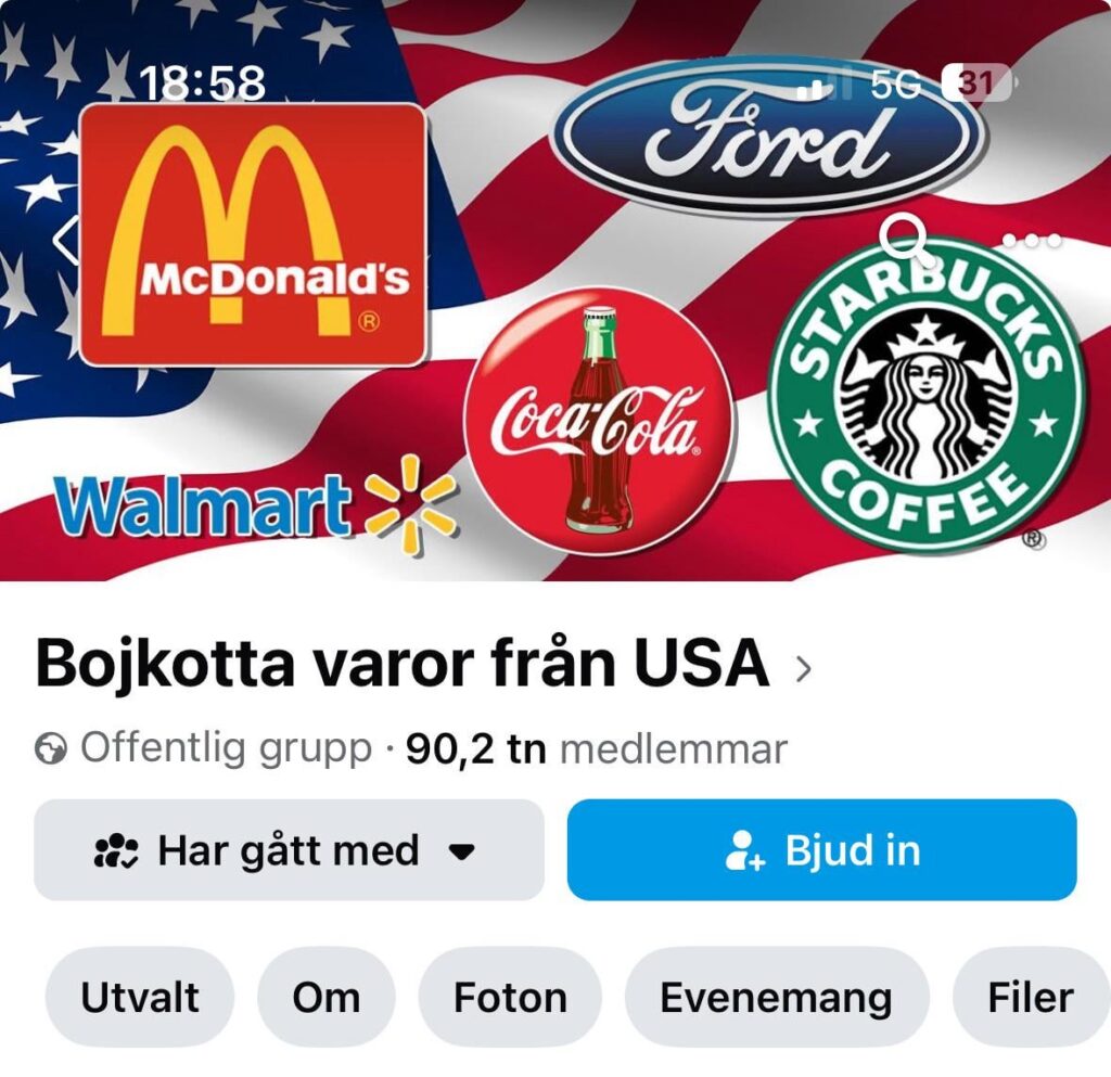 Facebook 上のスウェーデン最大のグループの 1 つ