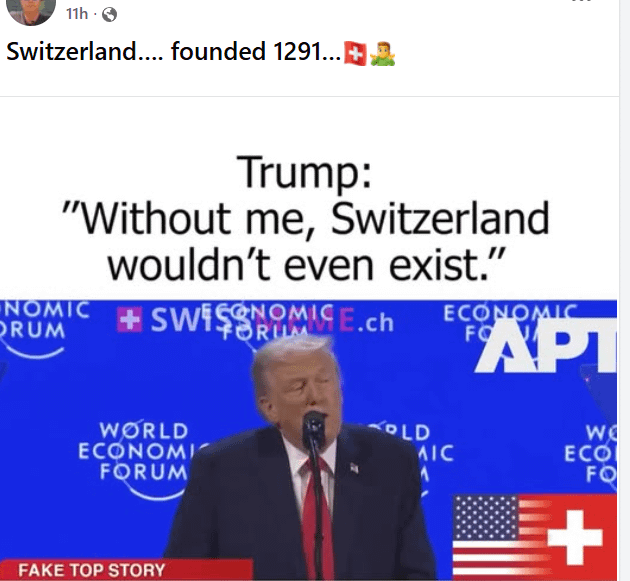 トランプ@ダボス会議：スイス
