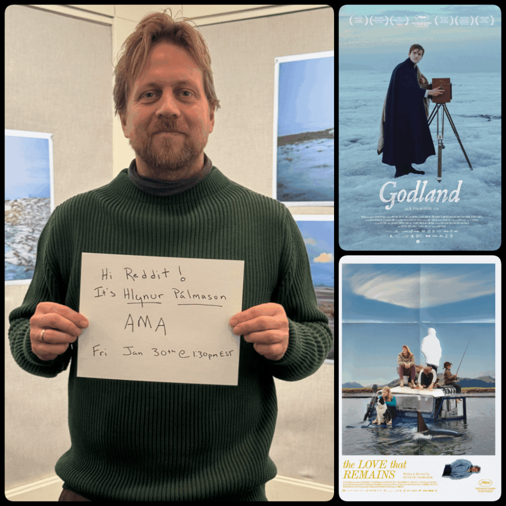 こんにちは、/r/映画です。私は『GODLAND & THE LOVE THAT REMAINS』の監督、フリヌル・パルメイソンです。何でも聞いてください！