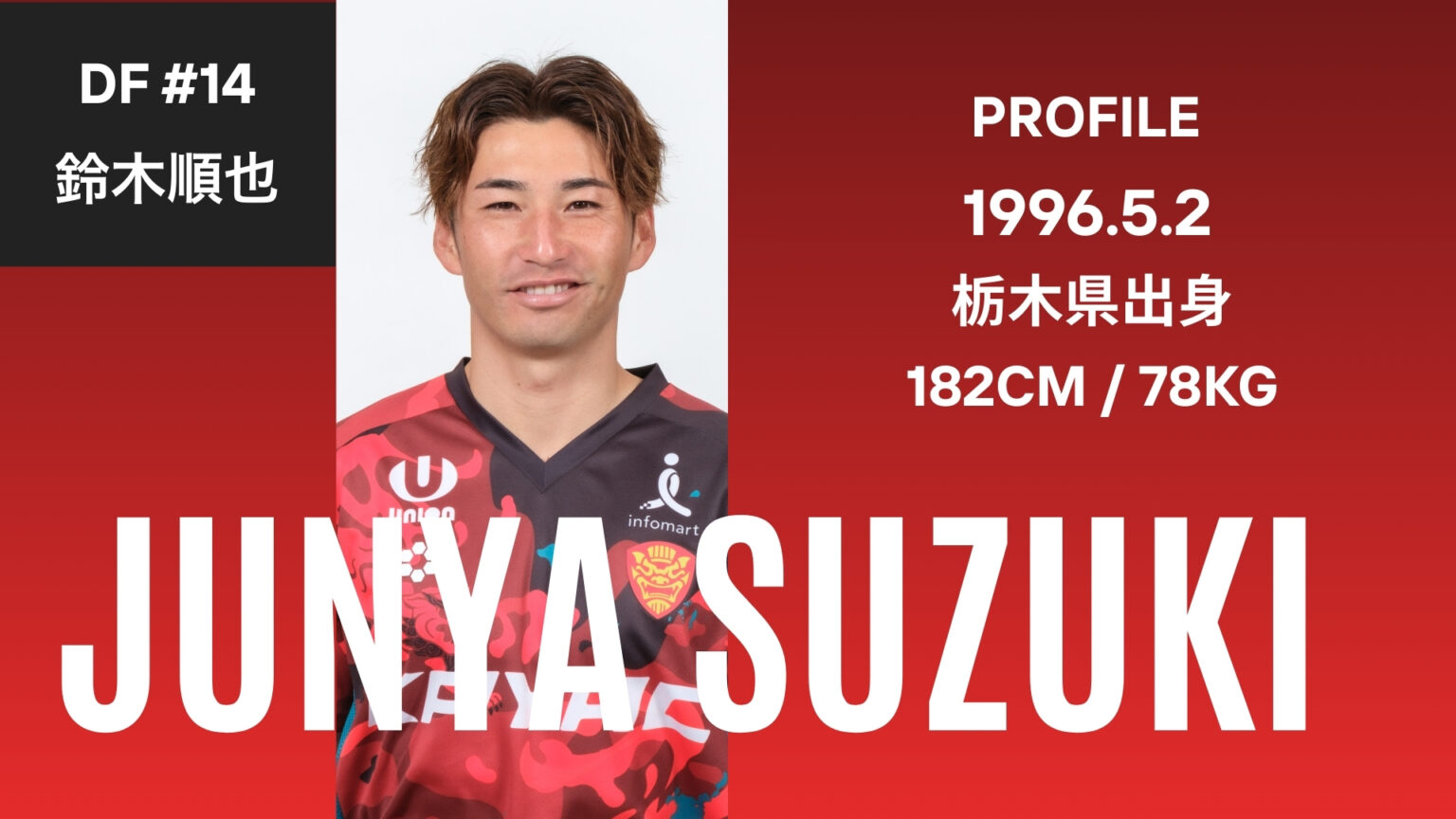 【ベンガラの誇り集結！FC琉球 選手名鑑2026】魂で跳ね返す琉球の盾！2026シーズンは得点にも意欲！DF鈴木順也