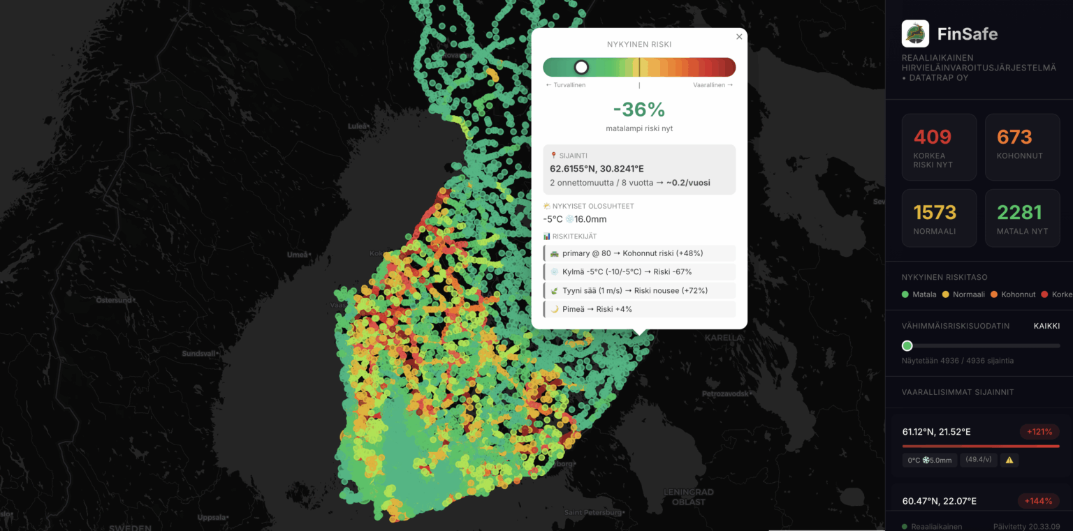 フィンランドのこの新しい野生生物リスクマップは視覚的に意味があるのでしょうか? (新しいカラースケールを試しています)
