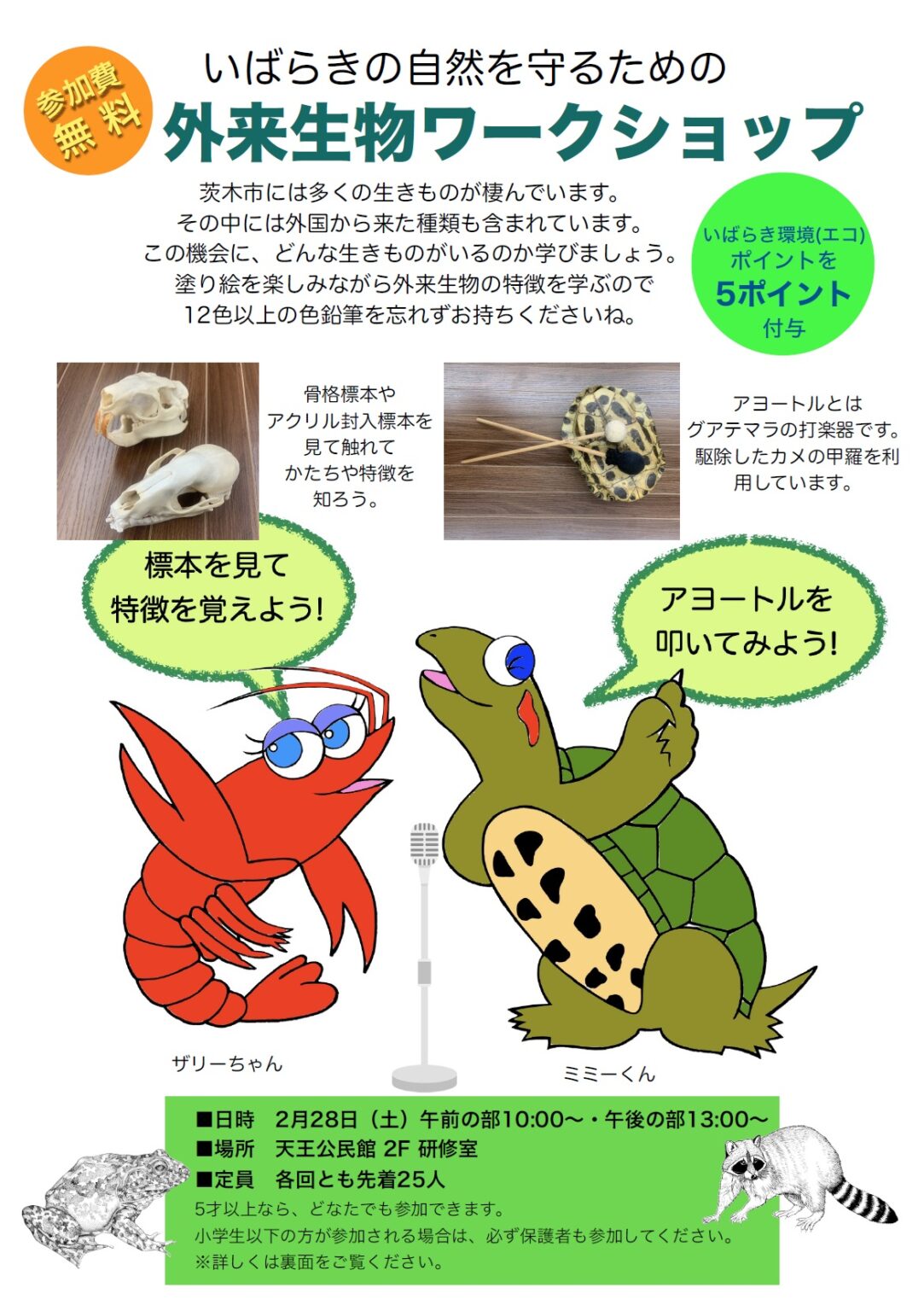 （イメージ）いばらきの自然を守るための外来生物ワークショップ
