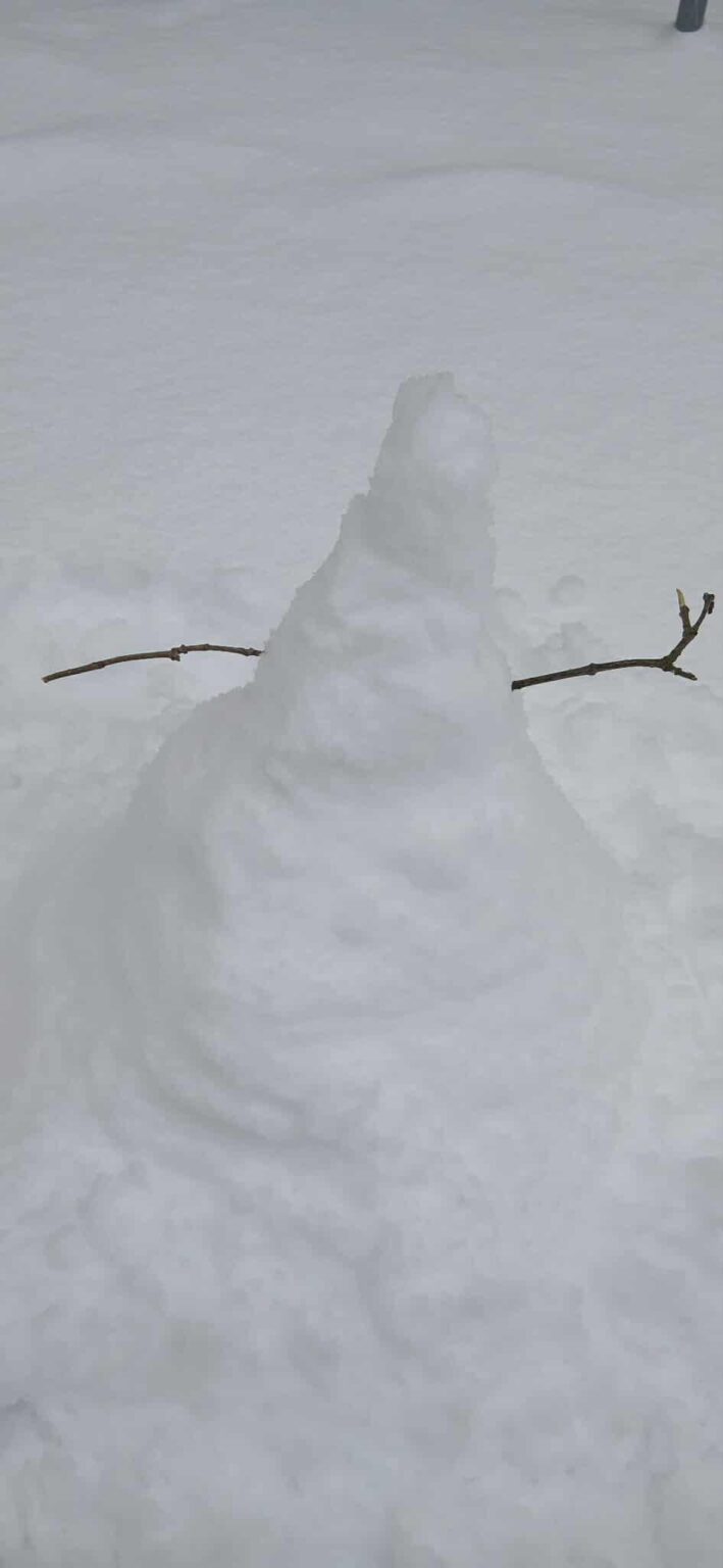 初めての雪だるま⛄️