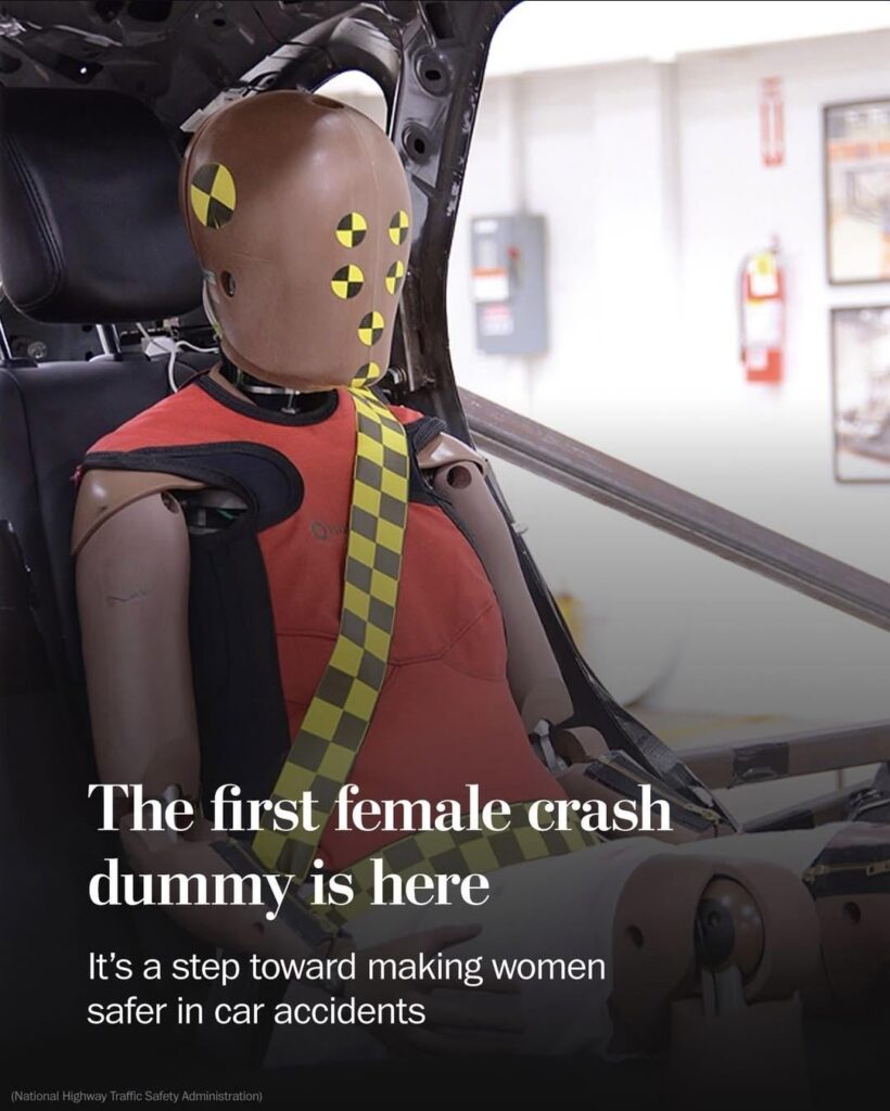 女性初の女性用衝突テストダミー