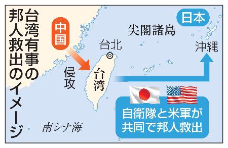 「逃げれば日米同盟つぶれる」 台湾の邦人救出、共同作戦を示唆 | | 全国のニュース