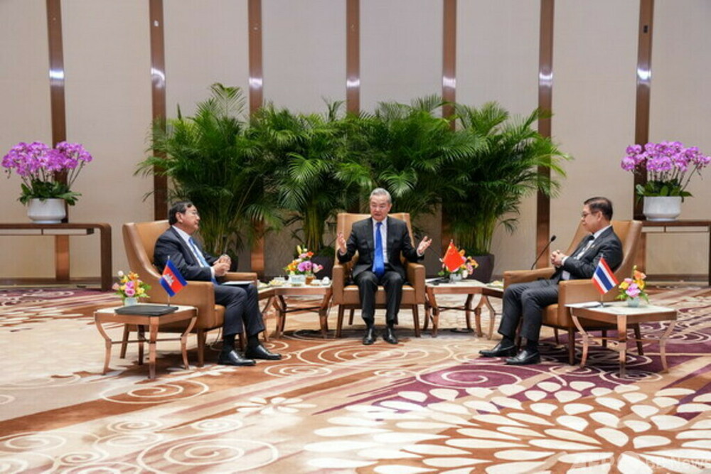 中国・カンボジア・タイの3カ国外相会合 中国雲南省で開催　写真1枚　国際ニュース：AFPBB News