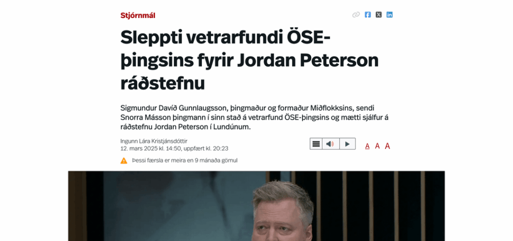 シグムンドゥル・ダヴィズ/ミズフロックリン、プロジェクト 2025 およびヘリテージ財団