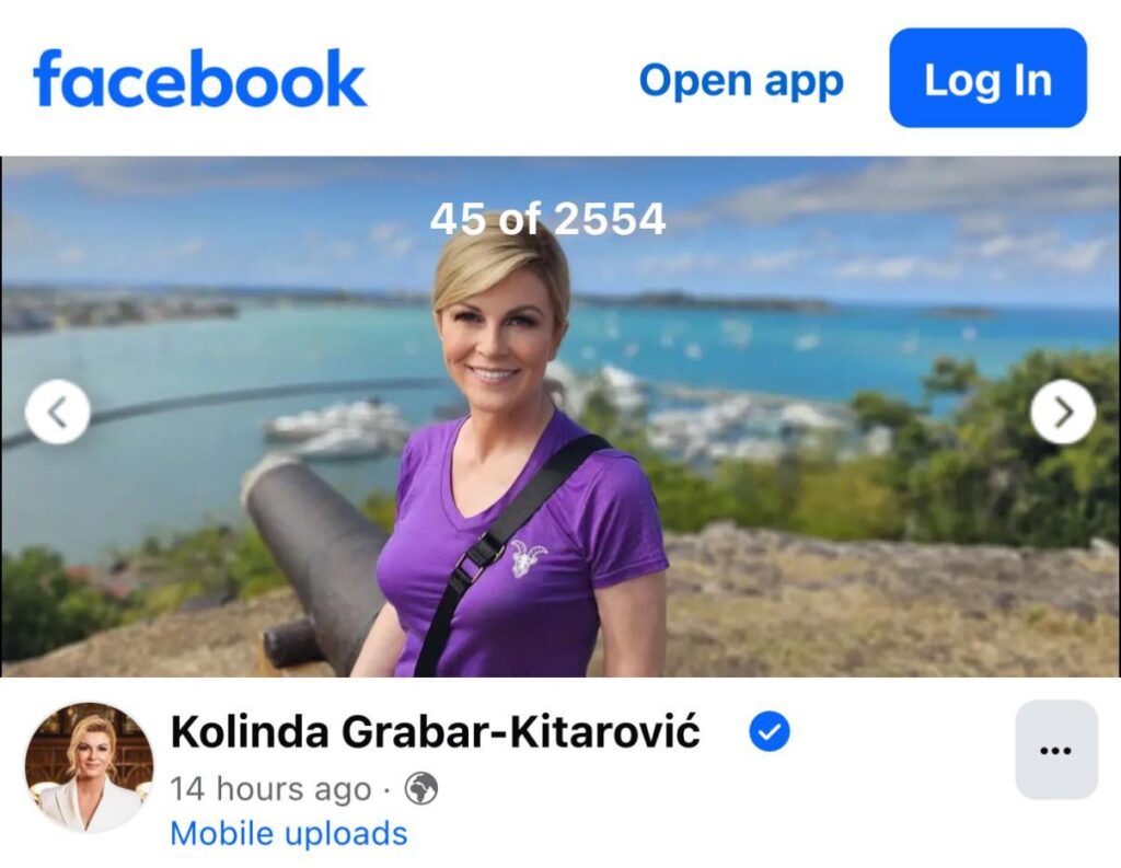 このコリンダは自分の AI 写真を Facebook に載せているのでしょうか?