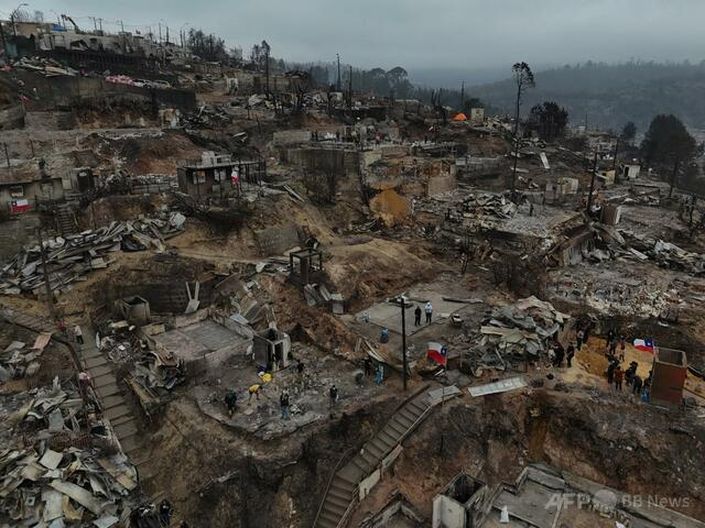 大規模山火事引き起こした男を逮捕 死者21人 チリ南部