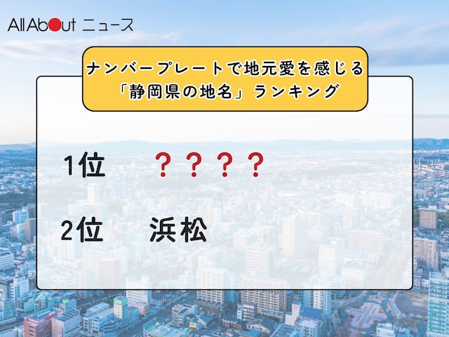 ナンバープレートで地元愛を感じる「静岡県の地名」ランキング！ 「浜松」を抑えた堂々の1位は？【2025年調査】