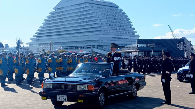 兵庫県警・年頭視閲式 小西本部長「治安のプロ、県民目線で」斎藤知事「安全守るパートナーとして」