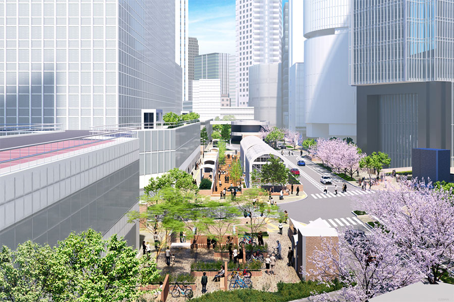 【（仮称）大阪マルビル建替プロジェクト】周辺整備イメージ