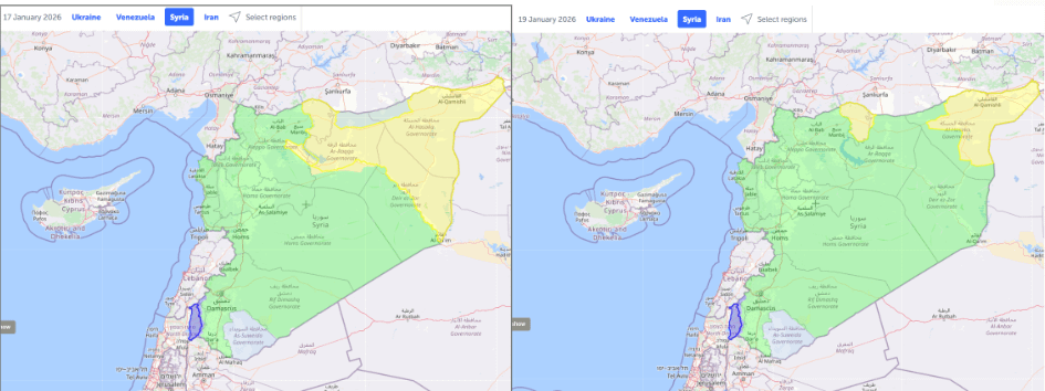 シリア全体の地図が変わったのは過去 2 年間で 2 度目で、これも 2 日間でしたが、ジャーナリストたちは気にしていないようです。なぜ？