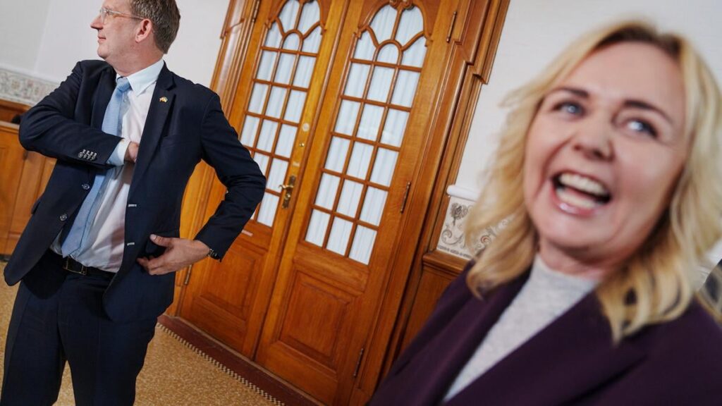 青色の政党は新たな世論調査で過半数を失う