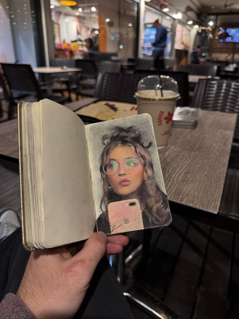 ジムの後に絵を描く @ コーヒーアイランド