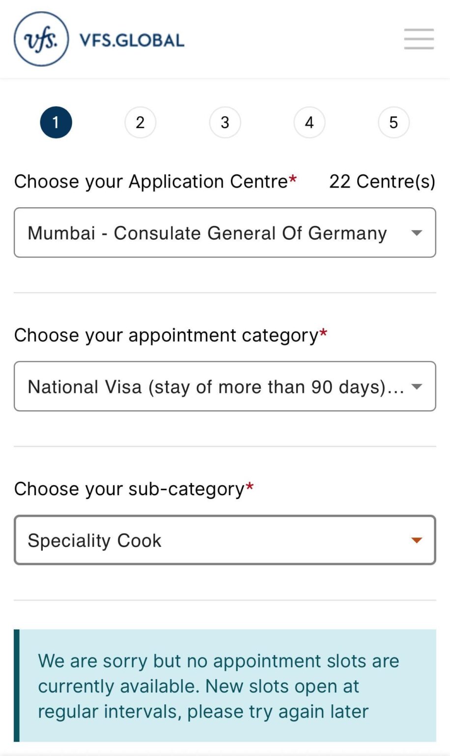 VFS スロットを探しています