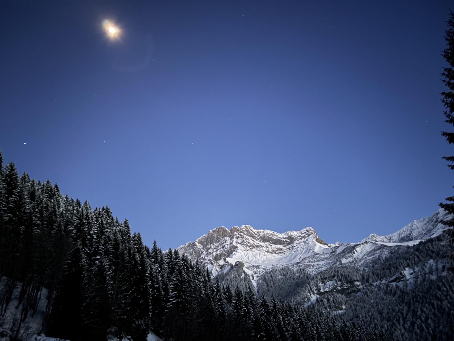 今夜はスイスアルプスで