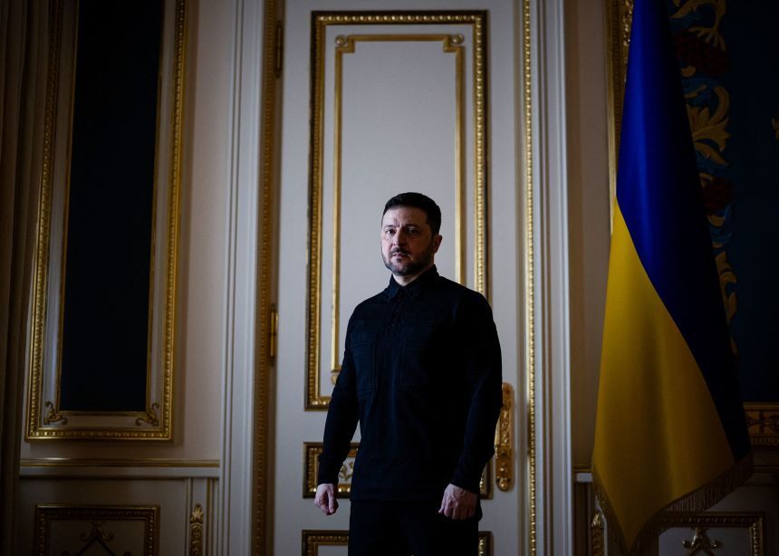 ウクライナのゼレンスキー大統領=20日、ウクライナ首都キーウ/Henry Nicholls/AFP/Getty Images/File