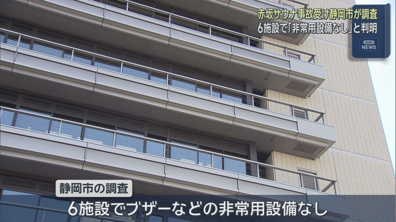 静岡市の６つのサウナ施設で非常用設備なし　東京・赤坂の個室サウナ店で夫婦が死亡した事故を受けて静岡市が行った調査 - LOOK 静岡朝日テレビ