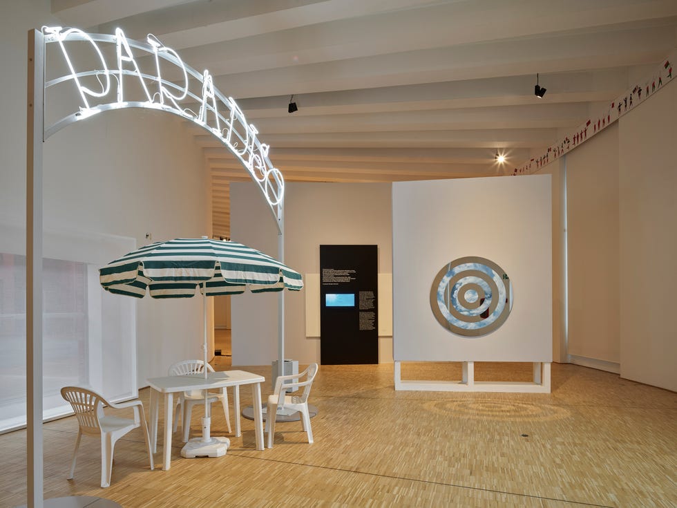 イタリア文化展示会場兼アスリートたち憩いの場、カーザ・イタリアの内部。