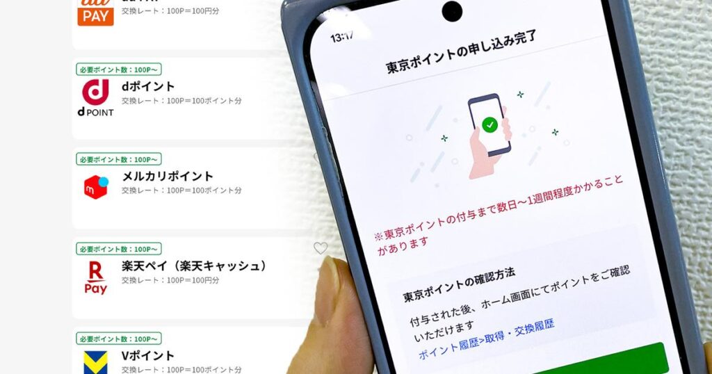 「東京アプリ」ポイント交換先は“増量率”で選ぶ。dポイント/Vポイント/au PAY/楽天ペイを比較…PayPayは「現状対応なし」 | Business Insider Japan