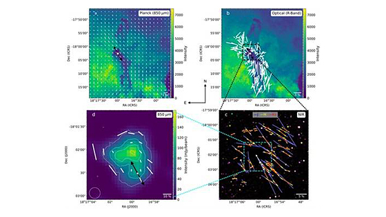 星が誕生する分子雲で磁場が恒星形成の成否を左右 インド|インド科学技術ニュース|Science Portal India インドの科学技術の今を伝える