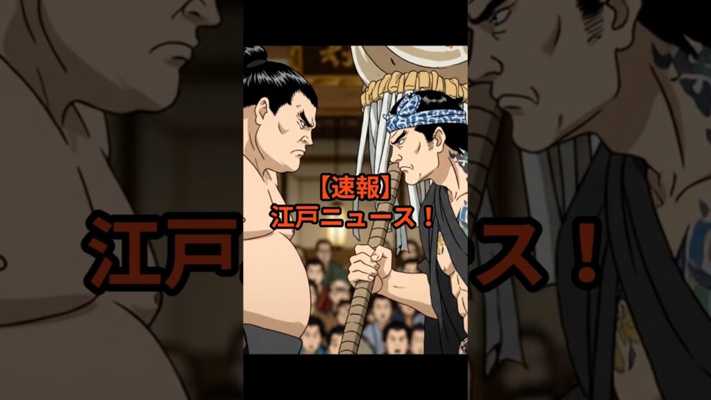【速報】江戸ニュース！力士vs火消し #歴史 #雑学 #浮世絵 #shorts