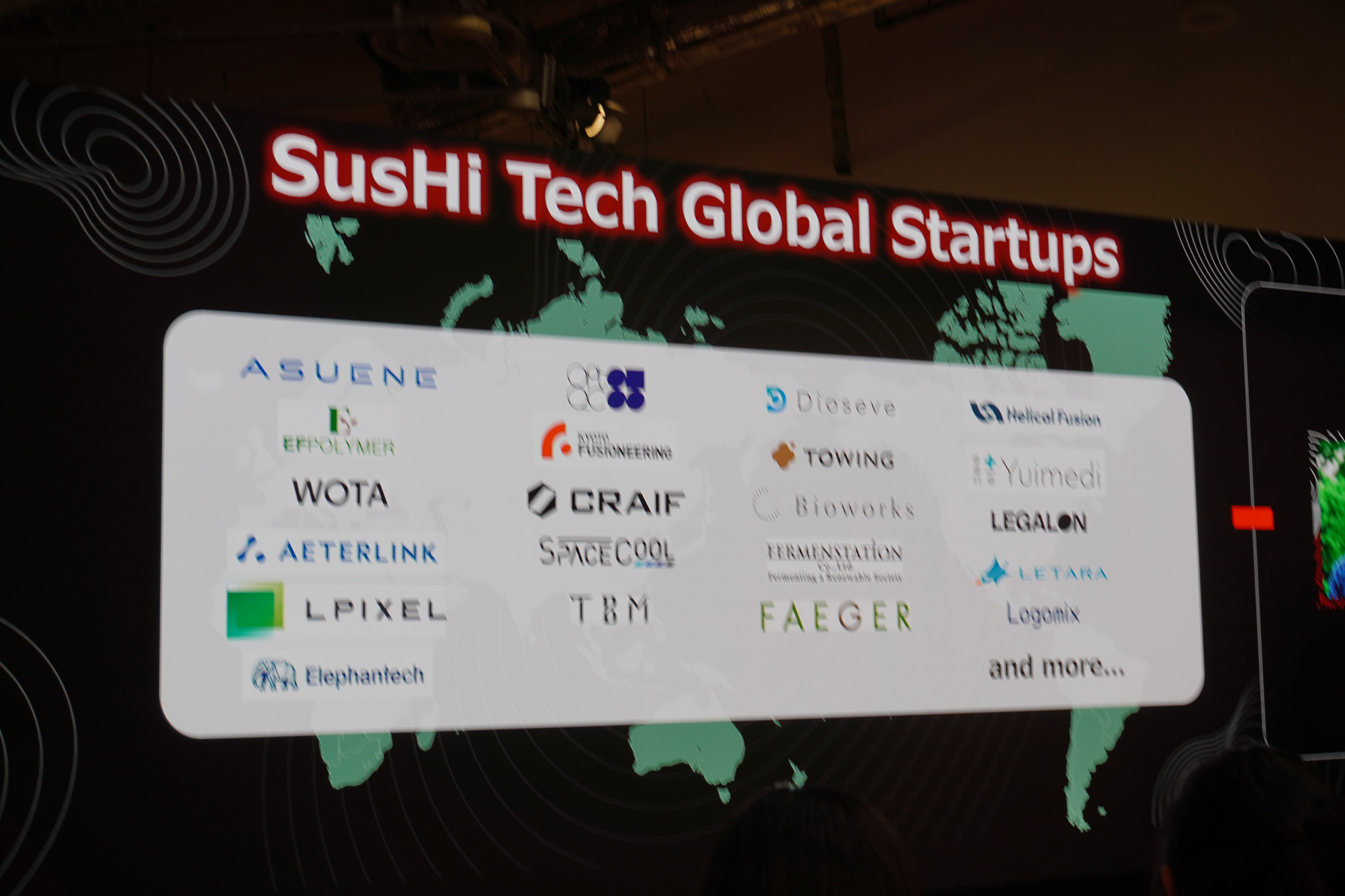新設した「SusHi Tech Global Startups」にはディープテック分野を中心に複数社が参加している