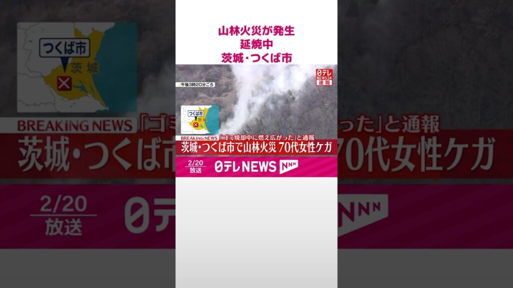 【速報】山林火災が発生、延焼中 茨城・つくば市 #shorts 【速報】山林火災が発生、延焼中 茨城・つくば市 #shorts