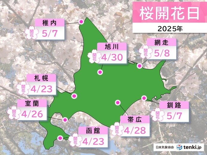 桜の開花が進む4月　ゴールデンウイーク前半に見頃を迎える所もありそう