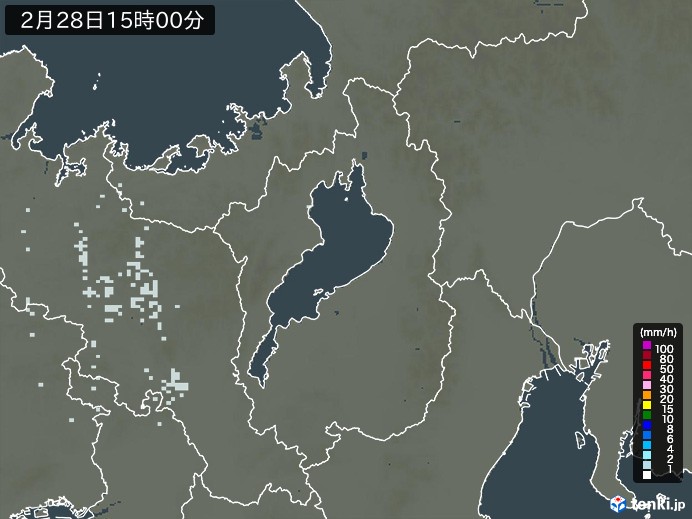 滋賀県の過去の雨雲レーダー(2026年02月28日) – 日本気象協会 tenki.jp 滋賀県の雨雲レーダー(2026年02月28日)