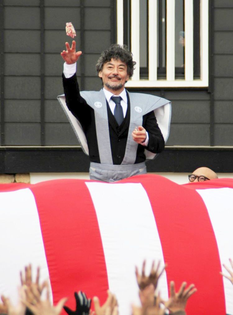 山口馬木也さん 岡山城で豆をまく　岡山県総社市出身 節分祭に裃姿で登場（山陽新聞デジタル） - Yahoo!ニュース