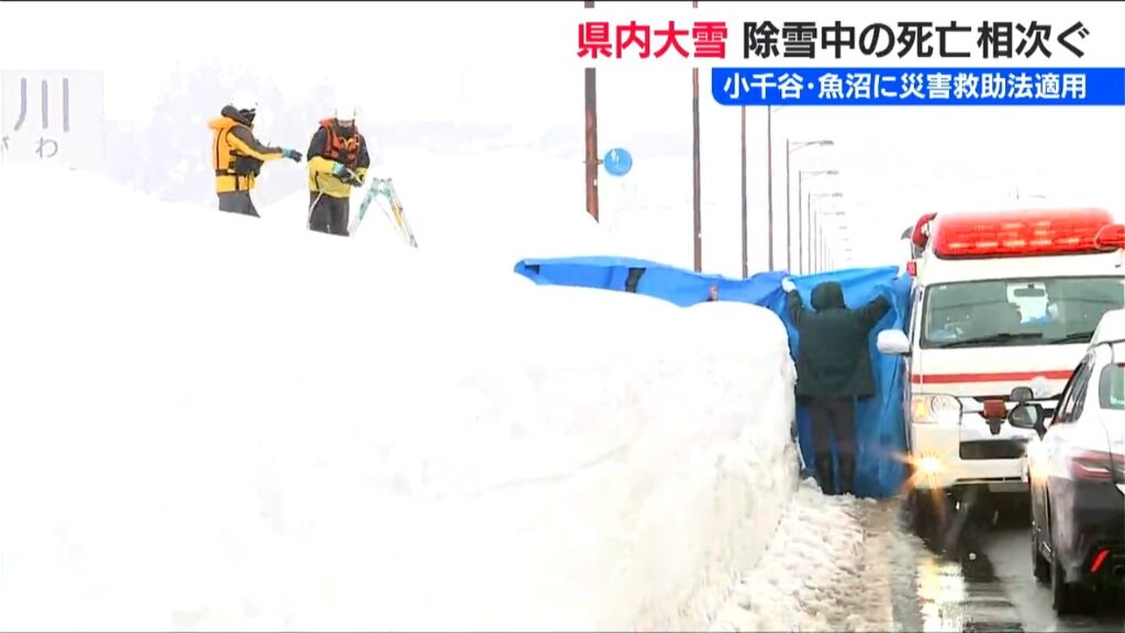 今季 除雪などによる死者は17人に【大雪】小千谷市と魚沼市に『災害救助法』を適用　新潟県（ＢＳＮ新潟放送） - Yahoo!ニュース