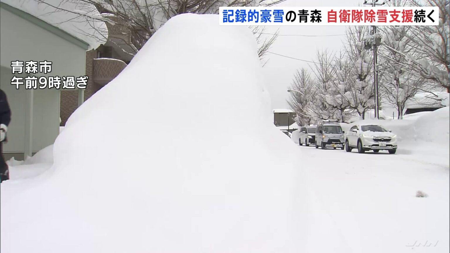 記録的豪雪 自衛隊の除雪支援続く青森県「家がつぶれるところあると」けさも積雪180cmに迫る 除雪中の事故など各地で死者も(TBS NEWS DIG Powered by JNN) 記録的豪雪 自衛隊の除雪支援続く青森県「家がつぶれるところあると」けさも積雪180cmに迫る 除雪中の事故など各地で死者も(TBS NEWS DIG Powered by JNN)