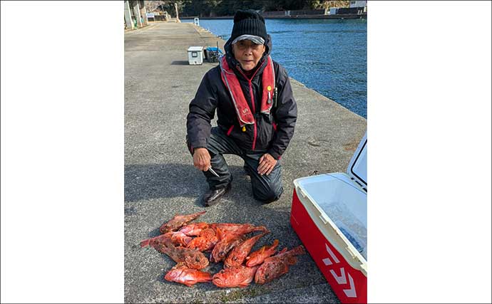 五ケ所湾沖のウッカリカサゴ釣りで40cm級連発！【三重】オニ・アヤメ交じり好土産
