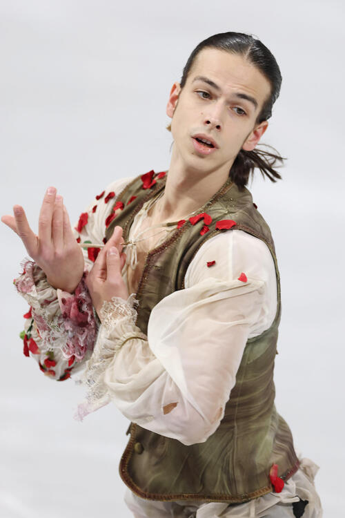 男子SPで演技するピョートル・グメニク（撮影・前田充）