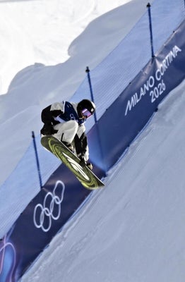 木俣椋真のスロープスタイル予選１回目の演技（１５日）＝飯島啓太撮影