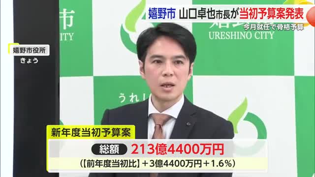 嬉野市 山口卓也市長 過去最高の当初予算案“213億円”を発表【佐賀県】（佐賀ニュース サガテレビ） - Yahoo!ニュース